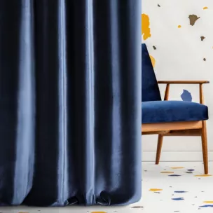 Tkanina zasłonowa, miękka welwetowa z połyskiem z kolekcji Eva Minge