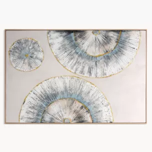 Obraz ręcznie malowany na płótnie z motywem geometrycznym