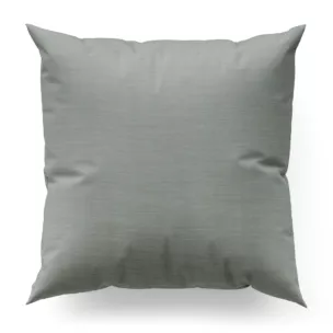 Poszewka szyta szara z miękkiej tkaniny o naturalnym splocie w stylu ekologicznym