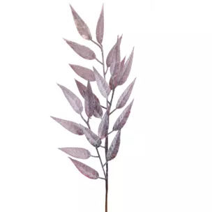 Zimowa gałązka z mrożonymi listeczkami