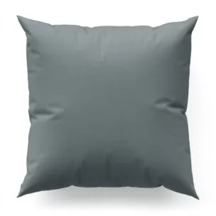 Poszewka szyta popielata z gładkiej tkaniny typu blackout