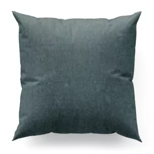 Poszewka szyta turkusowa z miękkiej tkaniny szenilowej typu dimout o naturalnym splocie