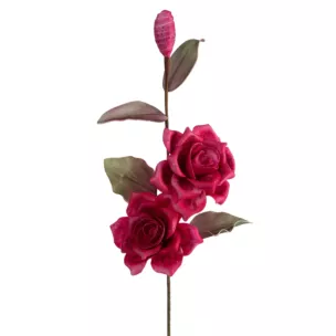 Kwiat sztuczny ciemnoróżowy z plastycznej pianki foamiran 80 cm