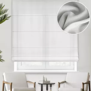 Roleta rzymska srebrna z grubszej żorżety wykończonej obciążnikiem