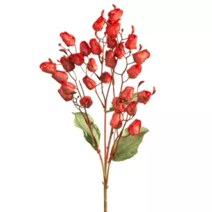 Kwiat sztuczny czerwony z plastycznej pianki foamiran 75 cm
