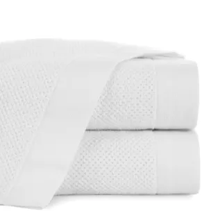 Ręcznik do rąk 30x50 cm bawełniany kolor biały o ryżowej strukturze 550 g/m2 RISO