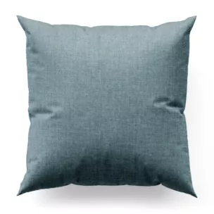 Poszewka szyta LOVELY jasnoturkusowa z widocznym ozdobnym splotem, o naturalnym charakterze