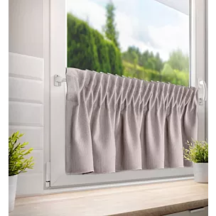 Zazdrostka pudrowo różowa z tkaniny o płóciennym splocie 140x45 cm taśma LENA