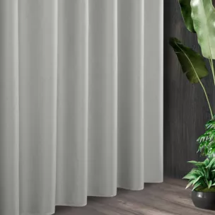 Tkanina zasłonowa błyszcząca z drobnym strukturalnym wzorem