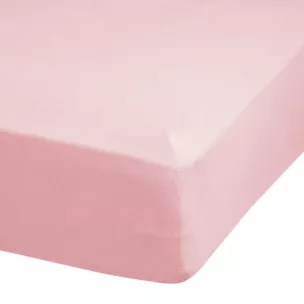 Prześcieradło jersey z gumką 140x200 cm z bawełny kolor pudrowy 140 g/m2 ADELA