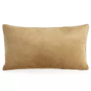Poduszka 30 x 50 cm welwetowa miodowa z kontrastującą lamówką GAJA 3