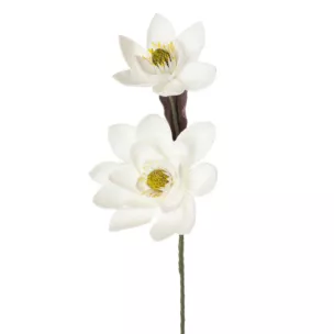 Kwiat sztuczny biały z plastycznej pianki foamiran 84 cm