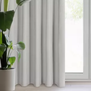 Zasłona beżowa 100% zaciemniająca z tkaniny typu - BLACKOUT 135x270 cm taśma - SUZAN