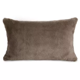 Poszewka na poduszkę 30x50 cm beżowa z miękkiej futrzanej tkaniny NINA