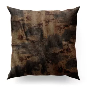 Poszewka szyta złoto grafitowa z miękkiej, welwetowej tkaniny z nieregularnym wzorem i błyszczącym nadrukiem
