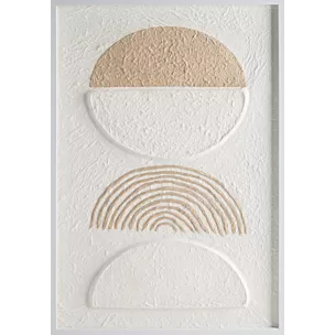 Obraz z wyraźną strukturą w stylu boho oprawiony w ramę