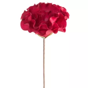 Kwiat sztuczny bordowy z plastycznej pianki foamiran 65 cm