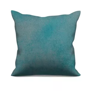 Poszewka szyta LIBERTY turkusowa z miękkiej, welwetowej tkaniny z nakrapianym połyskującym nadrukiem