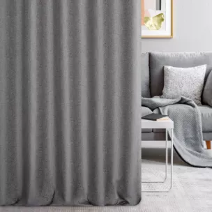 Zasłona szyta na taśmie 5 cm niebieska z miękkiej tkaniny z efektem melanżu