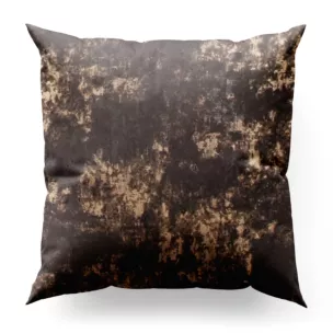 Poszewka szyta grafitowo złota z grubej, matowej tkaniny welwetowej z połyskliwym nadrukiem Italissima Eva Minge