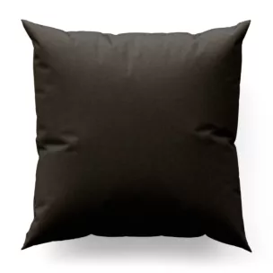 Poszewka szyta ciemnobrązowa z miękkiej tkaniny o welurowej strukturze