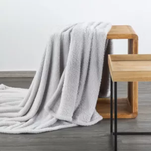 Koc polarowy 170x210 cm srebrny LORI Design 91