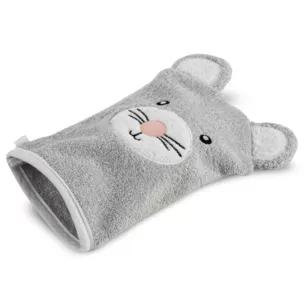 Myjka kąpielowa dziecięca 15x21 cm bawełniana kolor srebrny 350 g/m2 BABY 71