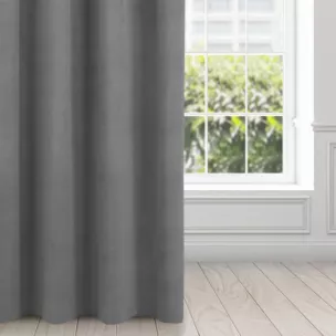 Zasłona stalowa z matowego welwetu 140x250 cm przelotka - MILO