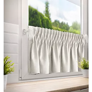 Zazdrostka naturalna z tkaniny o płóciennym splocie 140x45 cm taśma LENA