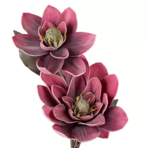 Kwiat sztuczny ciemnoróżowy z pianki foamiran 84 cm
