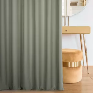 Zasłona szyta na taśmie 5 cm popielata z matowej gładkiej tkaniny