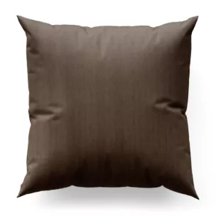 Poszewka szyta brązowa z miękkiej, matowej tkaniny w stylu eko o naturalnym splocie