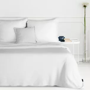 Koc 170x210 cm biały z miękkiego polaru ze strukturą baranka TEDY Eurofirany Premium