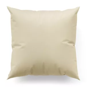 Poszewka szyta kremowa z jednokolorowej gładkiej tkaniny
