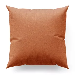 Poszewka szyta ruda z tkaniny o naturalnym splocie w stylu eko