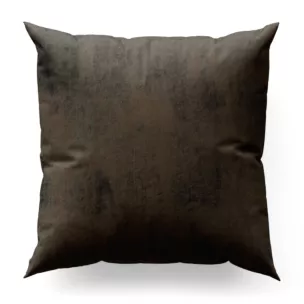 Poszewka szyta brązowa z miękkiej welwetowej tkaniny z połyskiem