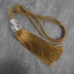 Dekoracyjny sznur IZA do upięć z chwostem z kryształem, styl glamour