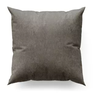 Poszewka szyta szara z tkaniny o szenilowej strukturze