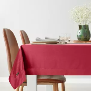 Obrus bordowy 145x180 cm welwetowy VELVET z ozdobną listwą