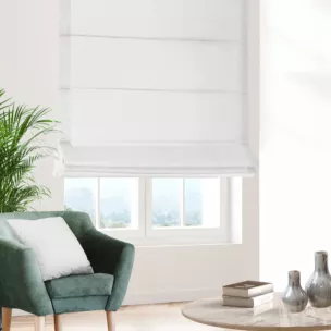 Roleta rzymska STYLE naturalna o naturalnym charakterze, z widocznym, ozdobnym splotem