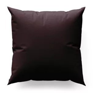 Poszewka szyta bordowa z tkaniny w stylu eko o naturalnym splocie