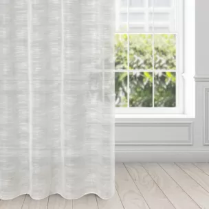 Firana kremowa z efektem deszczyku półprzezroczysta 140x250 cm przelotka ASTERA