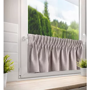 Zazdrostka pudrowo różowa z tkaniny o płóciennym splocie 140x30 cm taśma LENA