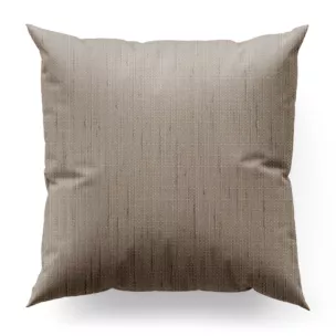 Poszewka szyta jasnobrązowa z miękkiej, matowej tkaniny w stylu eko o naturalnym splocie