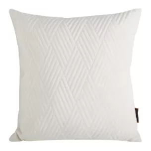 Poszewka ARIEL z miękkiego welwetu z subtelnym połyskiem pikowana metodą hot press w geometryczny wzór