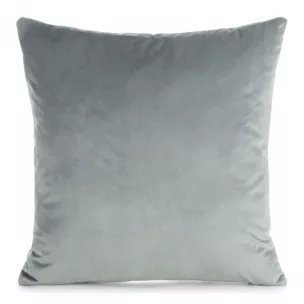 Poszewka na poduszkę 45x45 cm welwetowa, gładka srebrna o delikatnym połysku GAJA 1