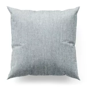 Poszewka szyta jasnopopielato turkusowa z matowej tkaniny o grubym splocie z efektem melanżu