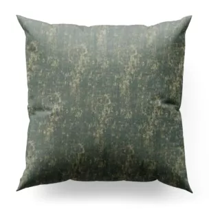 Poszewka szyta MALLORCA miętowo złocista z miękkiej tkaniny szenilowej przetykanej błyszczącą nicią