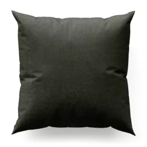 Poszewka szyta ciemnooliwkowa z miękkiej w dotyku tkaniny szenilowej