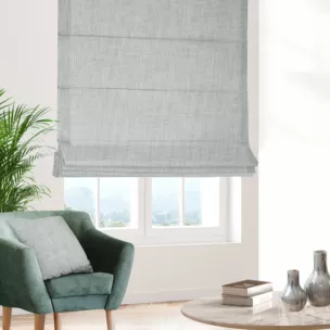 Roleta rzymska FELICITY srebrna o naturalnym splocie w melanżowych odcieniach